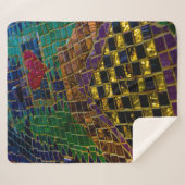 Colorful Heart Mosaic Sherpa Deken (Voorkant (horizontaal))