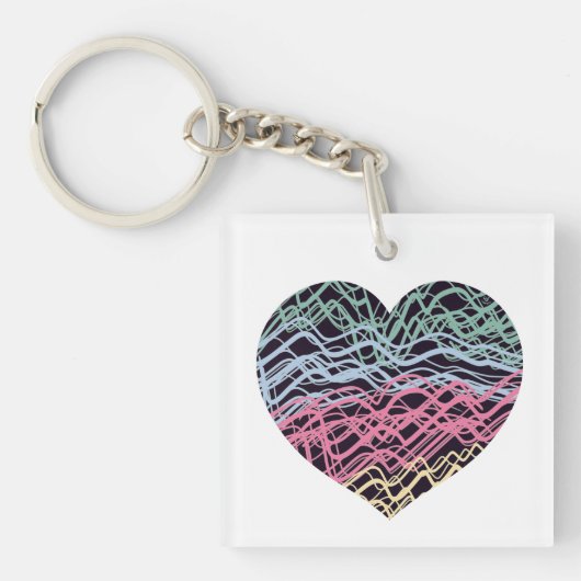 Colorful Heart Motif Sleutelhanger (Voorkant)