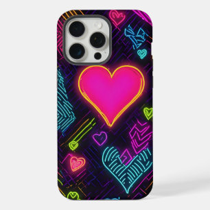 Colorful Heart Patroon iPhone 15 Pro Max Hoesje