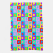 Colorful Heart Pattern Pop Art Theedoek (Verticaal)
