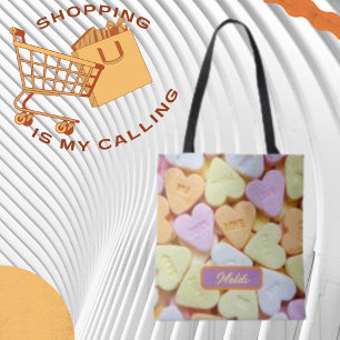 Colorful Heart Snoepjes Canvas tas