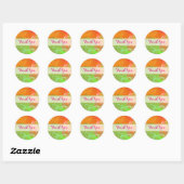 Colorful Hearts and Balloons Dank u Ronde Sticker (Vel)