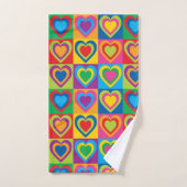Colorful Hearts  Bad Handdoek (Handdoek)