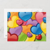 COLORFUL HEARTS COLLAGE BRIEFKAART (Voorkant / Achterkant)