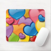 COLORFUL HEARTS COLLAGE MUISMAT (Met muis)