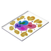Colorful Hearts Design Notitieboek (Linkerzijde)
