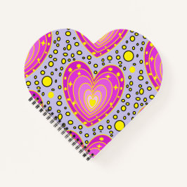 Colorful Hearts Design Notitieboek