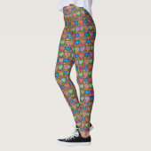 Colorful Hearts in Geometrisch Patroon Leggings (Links)