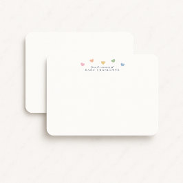 Colorful Hearts Nursery Note Card Kaart