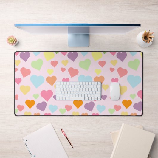 Colorful Hearts Patroon Bureaumat (Kantoor 1)