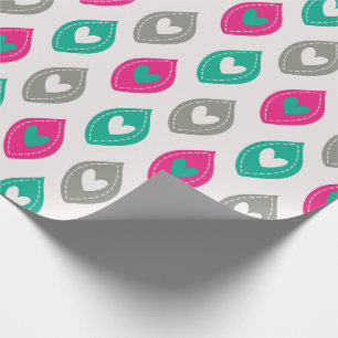 Colorful Hearts Patroon Cadeaupapier