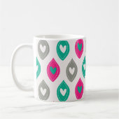Colorful Hearts Pattern Gepersonaliseerd Koffiemok (Links)