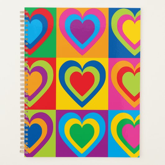 Colorful Hearts Planner (Voorkant)