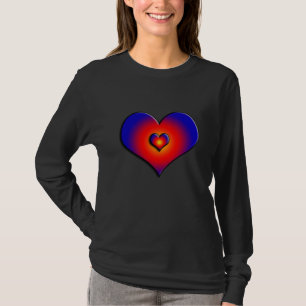 COLORFUL HEARTS, rood blauw T-shirt