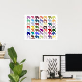 Colorful Herd Poster (Thuiskantoor)