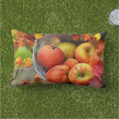 Colorful Herfst Apple Basket Cushion Buitenkussen (Gras)