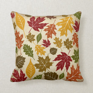 Colorful Herfst Autumn Tree Leaves Pattern Kussen