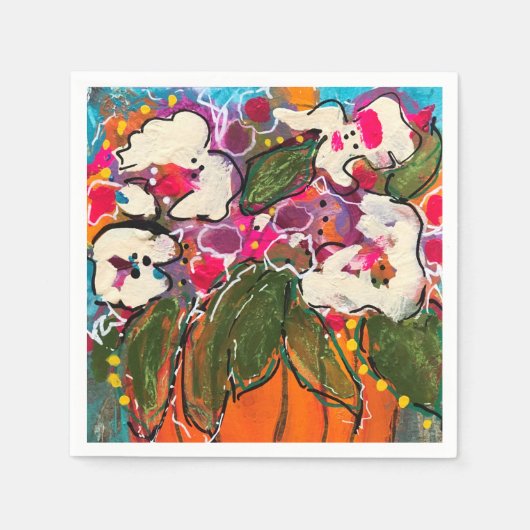 Colorful Herfst Cocktail Napkin Servet (Voorkant)