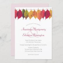 Colorful Herfst Leaf Minimalist Wedding Ceremonony