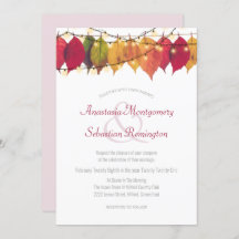 Colorful Herfst Leaf String Lights Wedding Ceremon