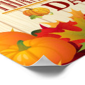 COLORFUL HERFST MAPEL VERLAAT THANKSGIVING POSTER (Hoek)