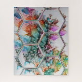 Colorful Hexagon art abstract Legpuzzel (Verticaal)