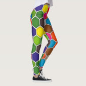 Colorful Hexagon Paint Palette Leggings (Rechts)