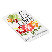 Colorful Hibiscus Book Lover Magneet (Rechterzijde)