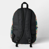 Colorful Hibiscus Pattern Bedrukte Rugzak (Achterkant)