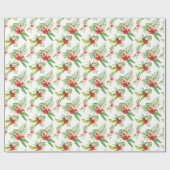 Colorful Hibiscus Pattern Custom Background Cadeaupapier (Vlak)