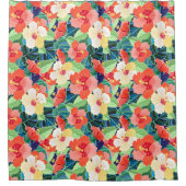 Colorful Hibiscus Pattern Douchegordijn (Voorkant)