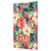 Colorful Hibiscus Pattern | Monogram Klembord (Links)
