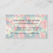 Colorful Hibiscus Pattern | Monogram Visitekaartje (Achterkant)