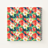 Colorful Hibiscus Pattern Notitieboek (Achterkant)