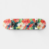 Colorful Hibiscus Pattern Skateboard (Horizontaal)