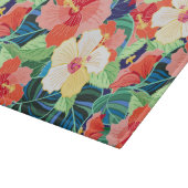 Colorful Hibiscus Pattern Snijplank (Hoek)