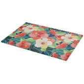 Colorful Hibiscus Pattern Snijplank (Hoek)