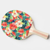 Colorful Hibiscus Pattern Tafeltennisbatje (Zijkant)