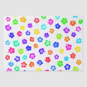 Colorful Hibiscus Print Tissuepapier