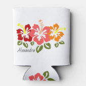 Colorful Hibiscus Trio Persoonlijk Blikjeskoeler (Achterkant)