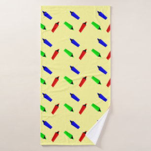 Colorful high lighters on yellow