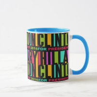 Colorful Hillary Clinton 2016, aangepaste mokken