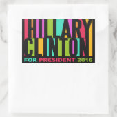Colorful Hillary Clinton 2016 autocollants (Sac)
