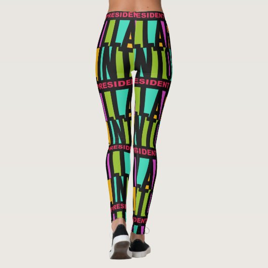 Colorful Hillary Clinton 2016 leggings (Dos)