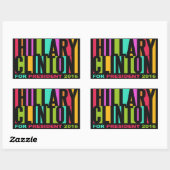 Colorful Hillary Clinton 2016 stickers (Vel)