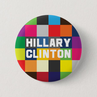 Colorful Hillary Clinton 2016-toetsen Ronde Button 5,7 Cm