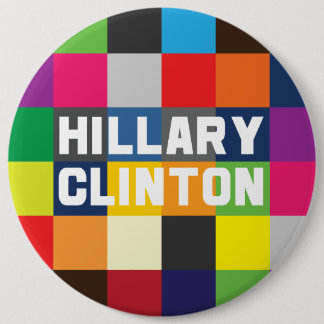 Colorful Hillary Clinton 2016-toetsen Ronde Button 6,0 Cm