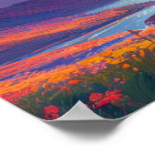 Colorful Hillside Valley Poster (Hoek)
