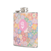 Colorful  Hippy Floral Pink Monogram Heupfles (Links)