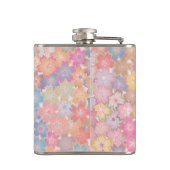 Colorful  Hippy Floral Pink Monogram Heupfles (Achterkant)